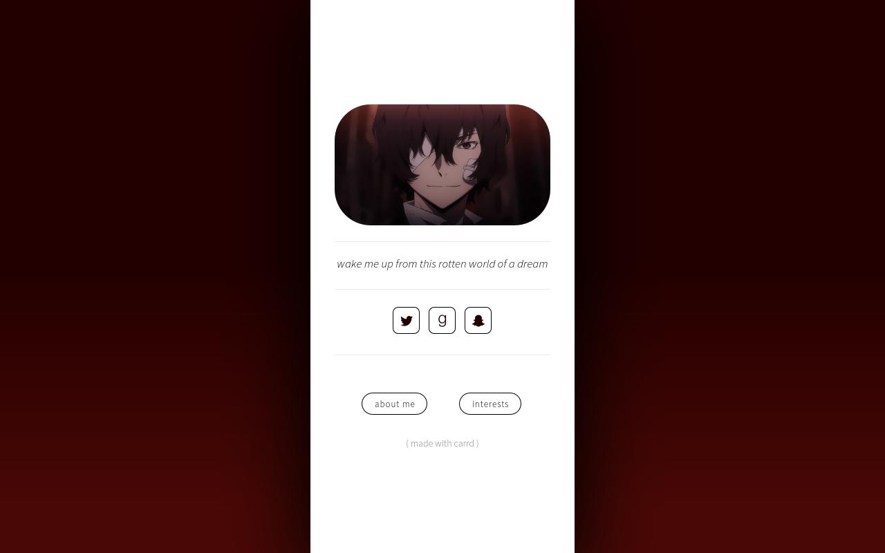 Carrd profile picture for @destructive